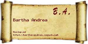 Bartha Andrea névjegykártya