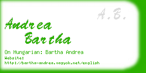 andrea bartha business card